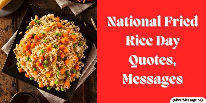 National Fried Rice Day Quotes, Messages, Captions