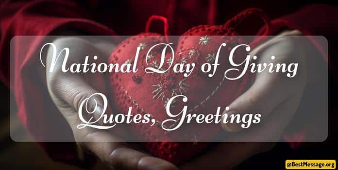 National Day of Giving Quotes, Messages