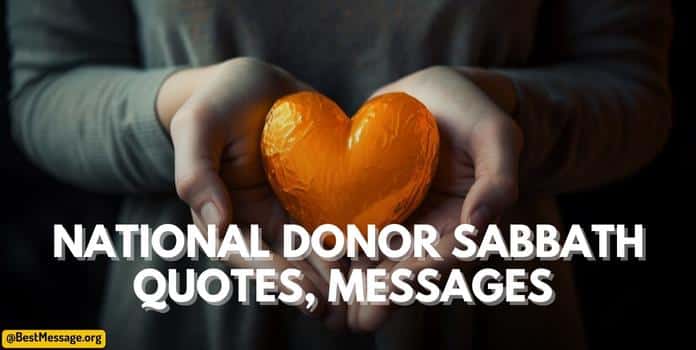 National Donor Sabbath Quotes, Messages